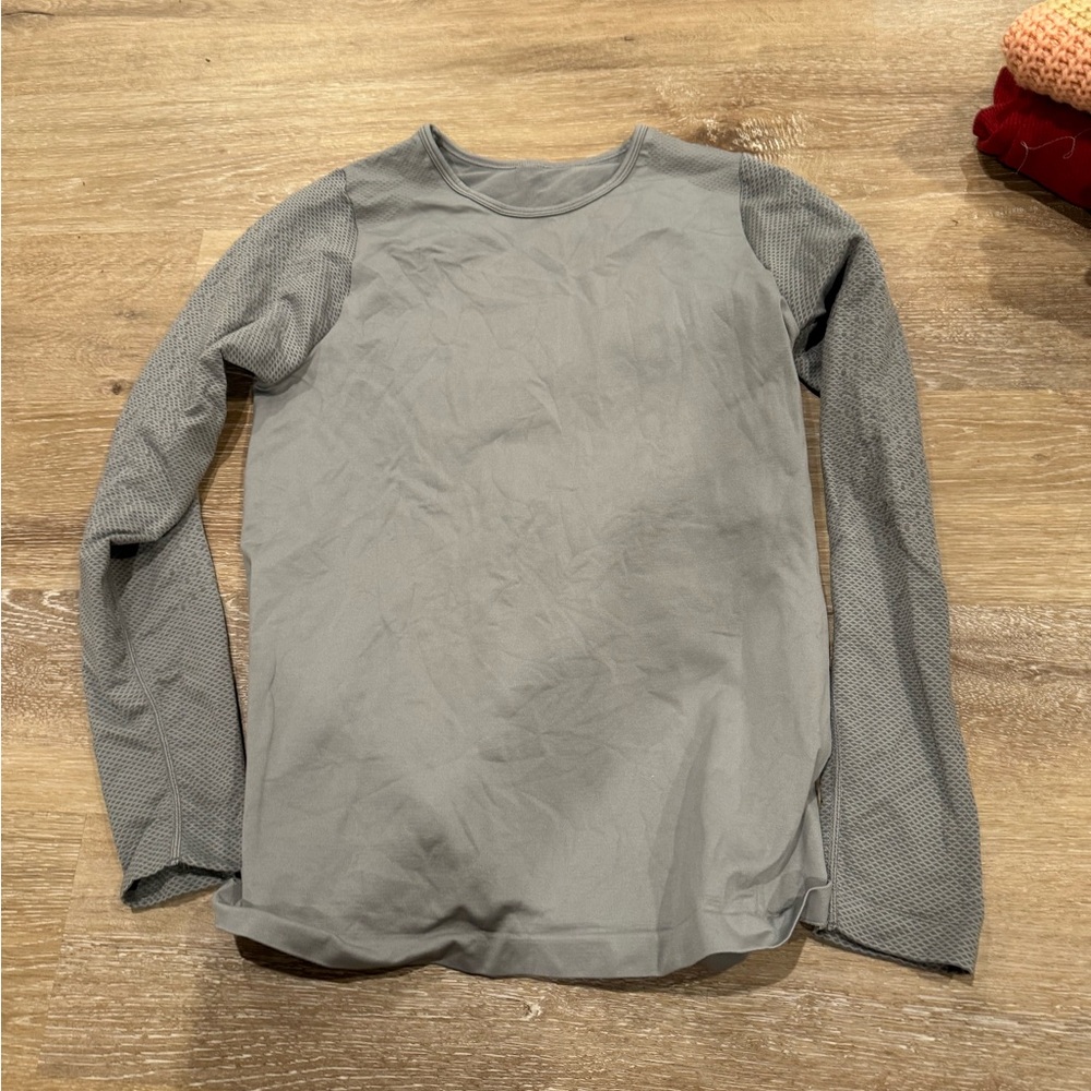 Gray workout top